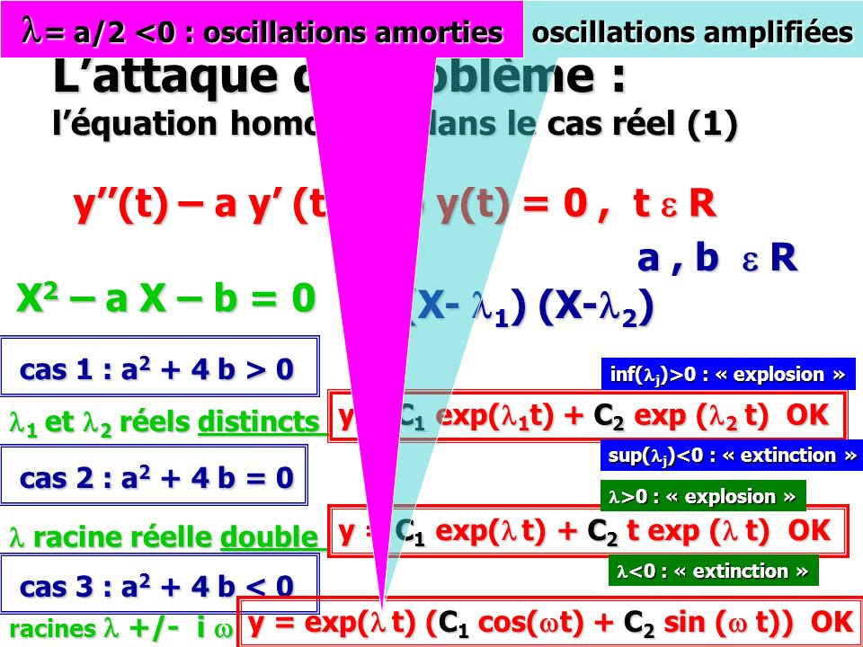L’attaque du problème : l’équation homogène dans le cas réel (1)