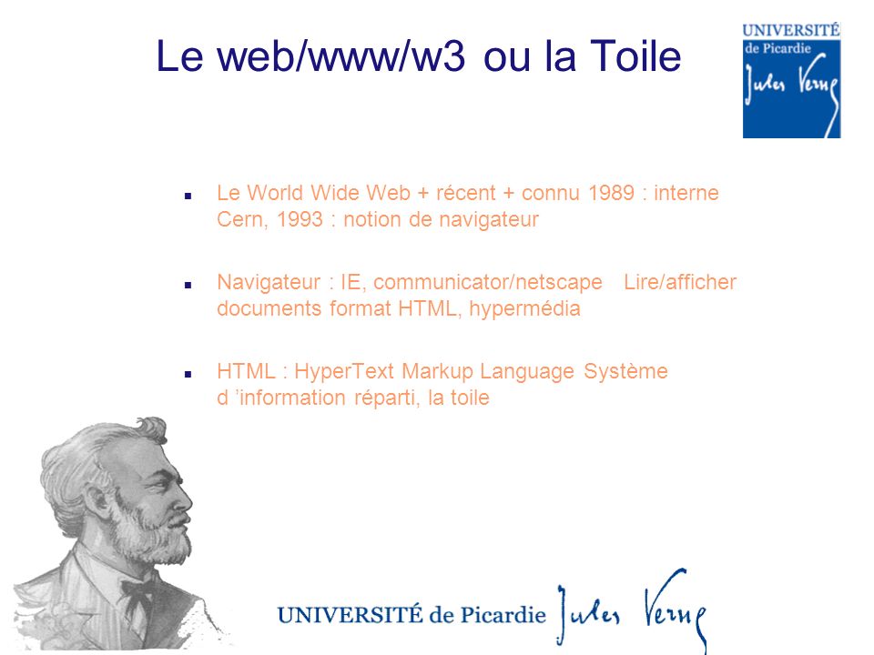 Le web/www/w3 ou la Toile