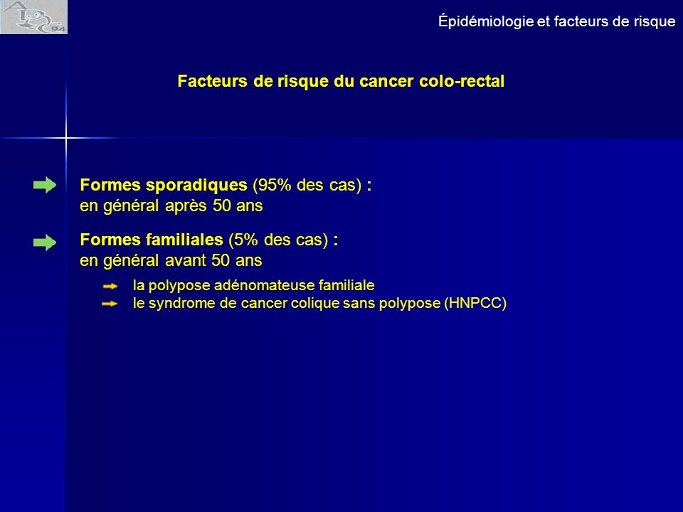 Facteurs de risque du cancer colo-rectal