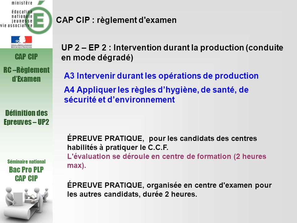 CAP CIP : règlement d examen