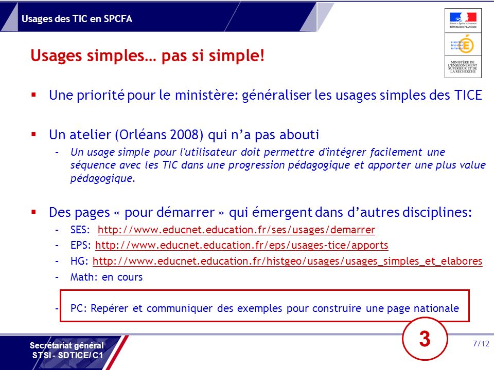 Usages simples… pas si simple!