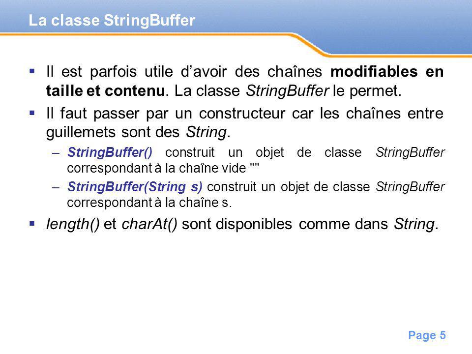 La classe StringBuffer