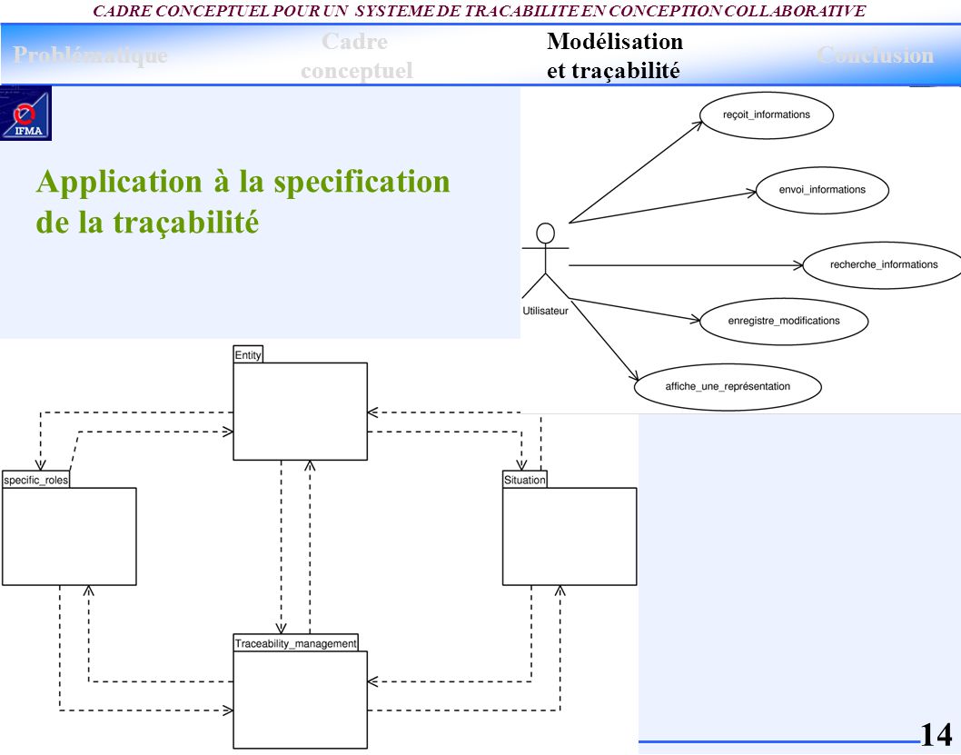 Application à la specification de la traçabilité