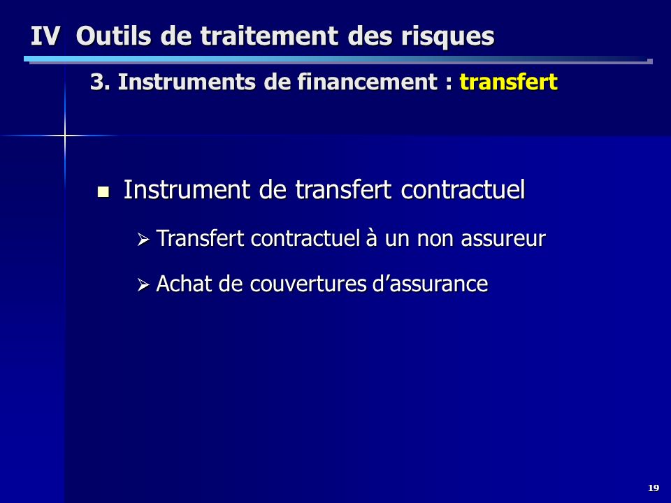 Instrument de transfert contractuel