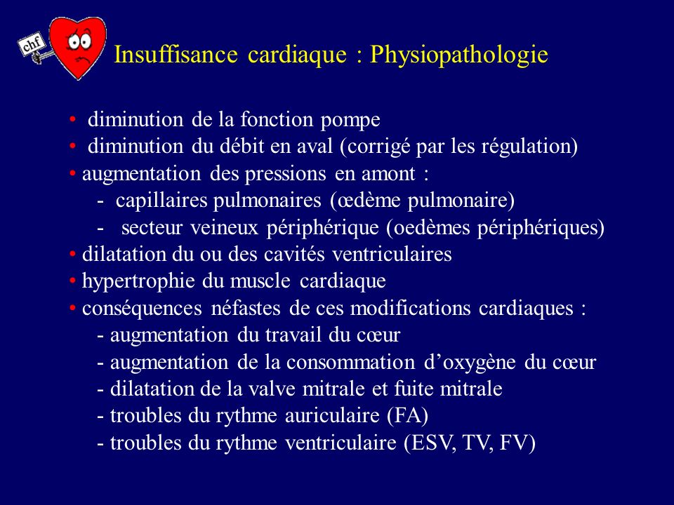 Insuffisance cardiaque : Physiopathologie