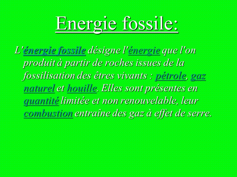 Energie fossile: