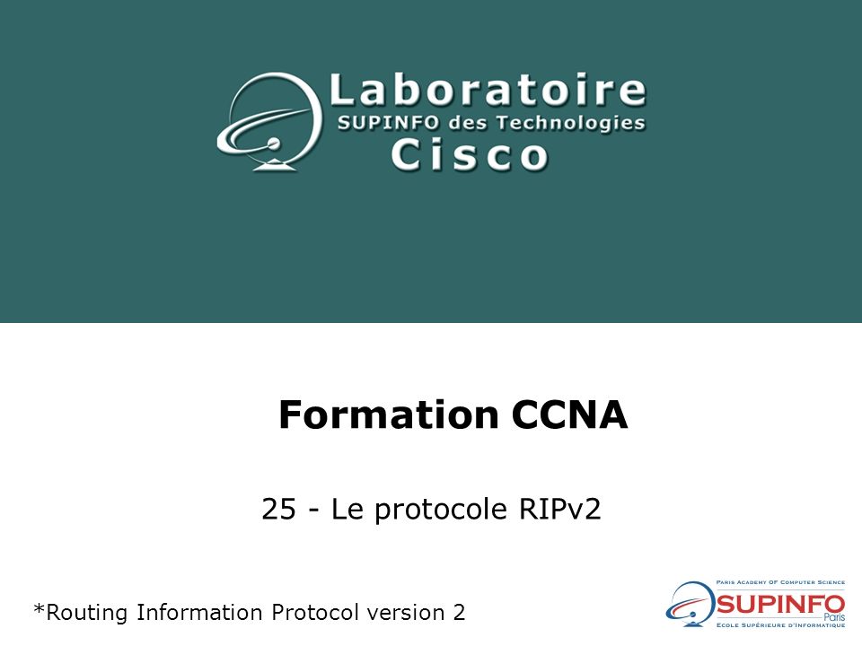 Formation CCNA 25 - Le protocole RIPv2
