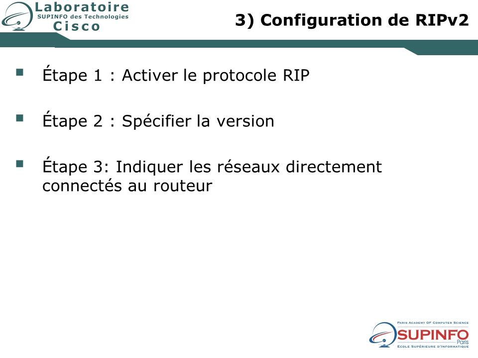 3) Configuration de RIPv2