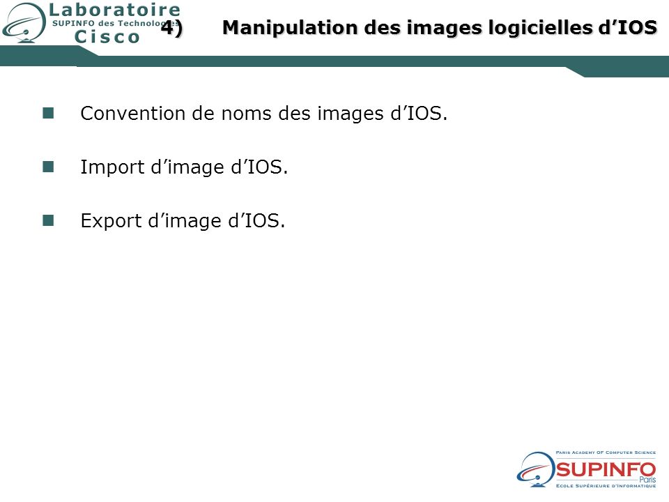 Manipulation des images logicielles d’IOS