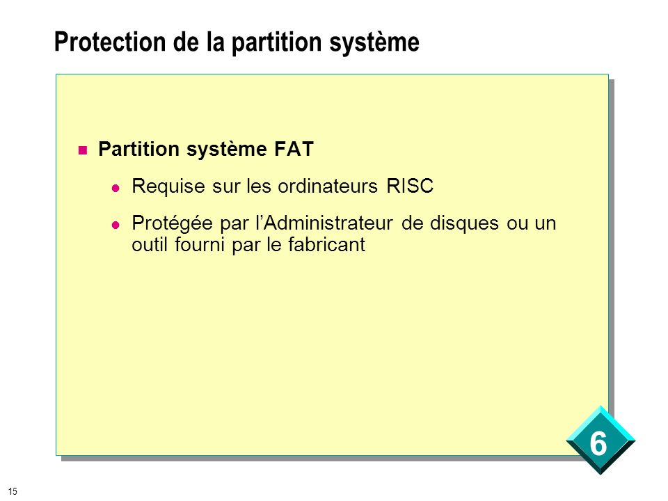 Protection de la partition système