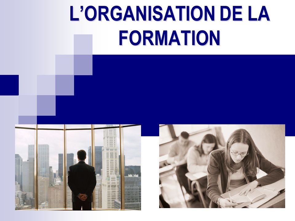 L’ORGANISATION DE LA FORMATION