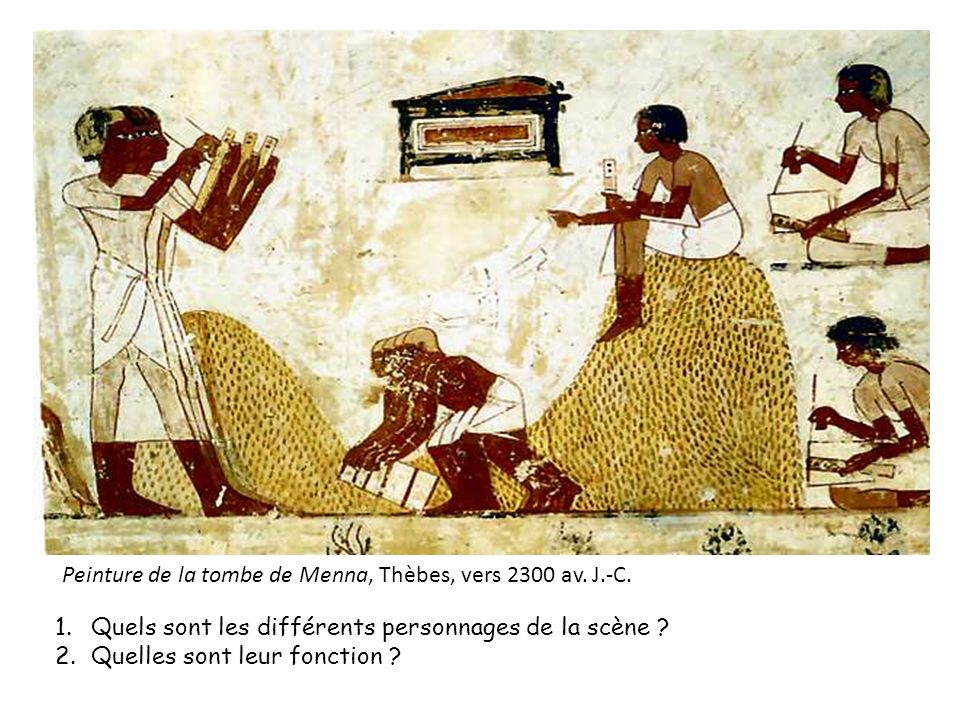 Peinture de la tombe de Menna, Thèbes, vers 2300 av. J.-C.