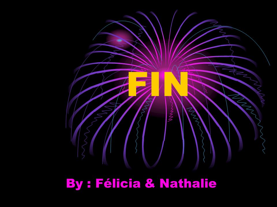 FIN By : Félicia & Nathalie