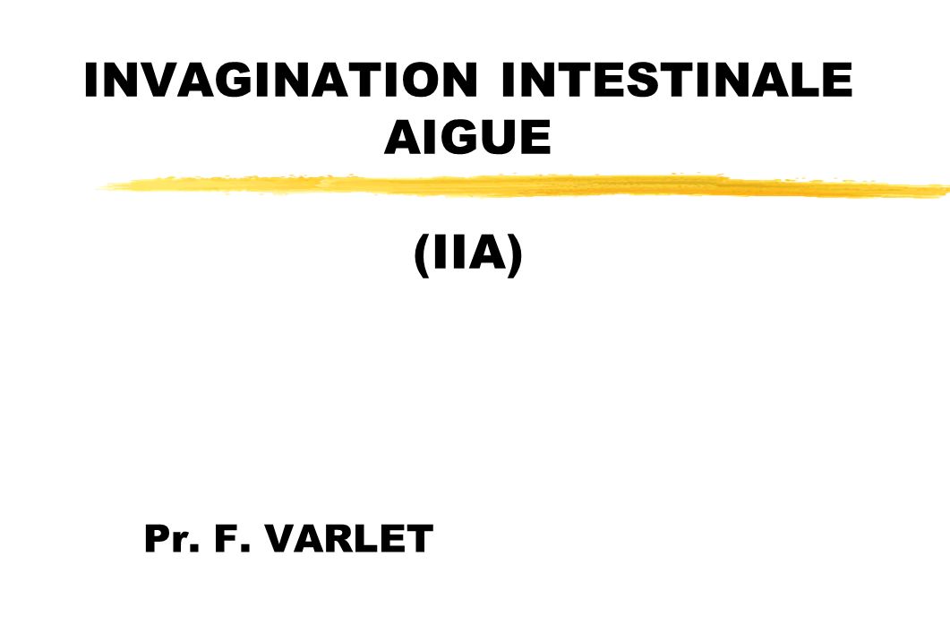 INVAGINATION INTESTINALE AIGUE (IIA)
