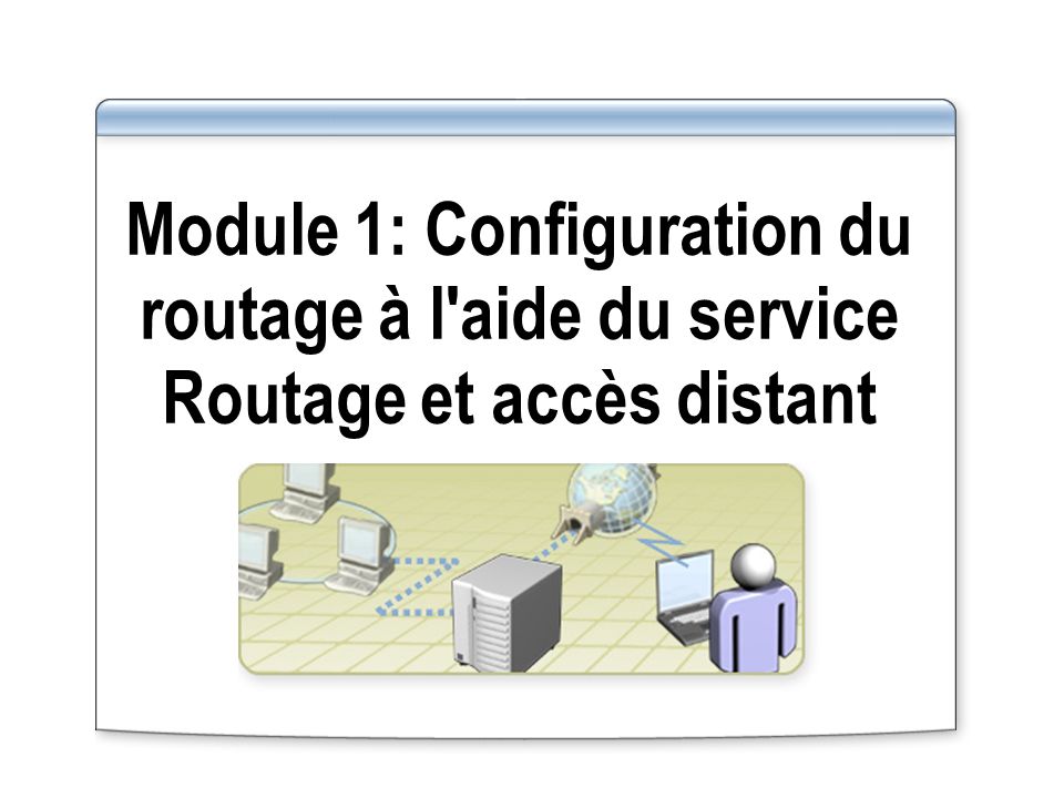 Module 1: Configuration du routage à l aide du service Routage et accès distant