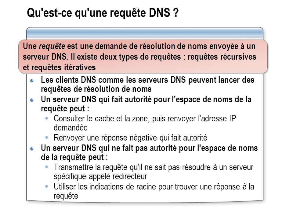 Qu est-ce qu une requête DNS
