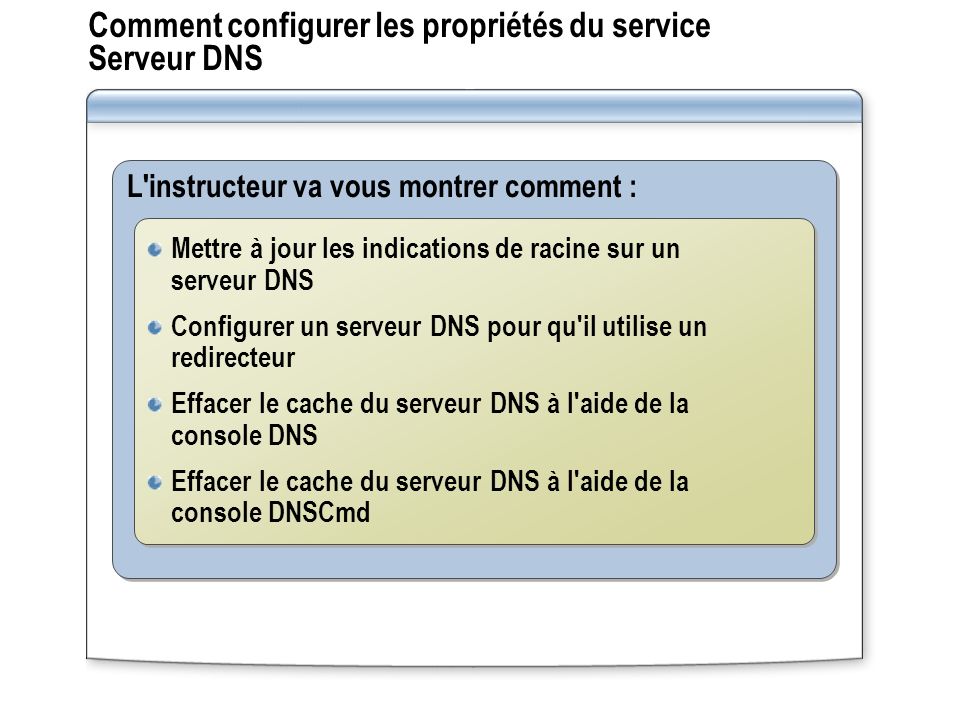 Comment configurer les propriétés du service Serveur DNS