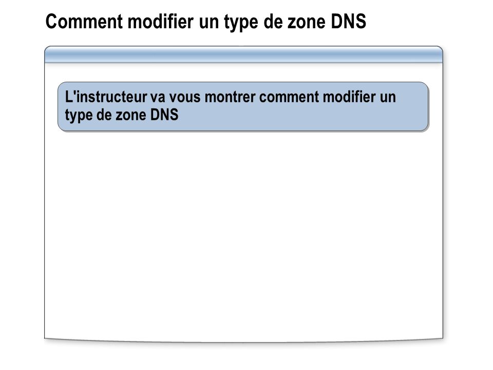 Comment modifier un type de zone DNS