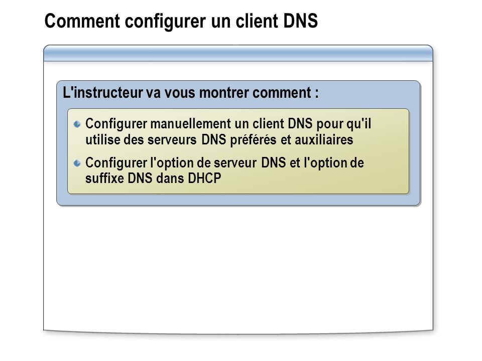 Comment configurer un client DNS