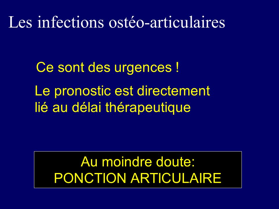 Les infections ostéo-articulaires
