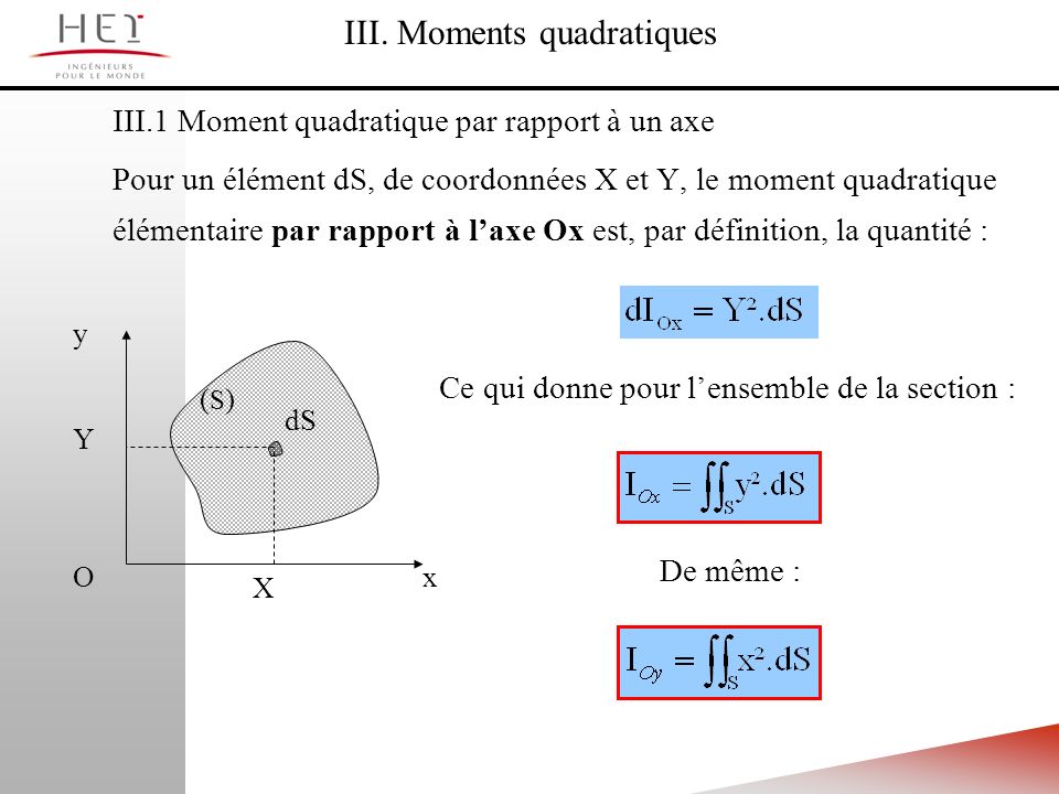 III. Moments quadratiques