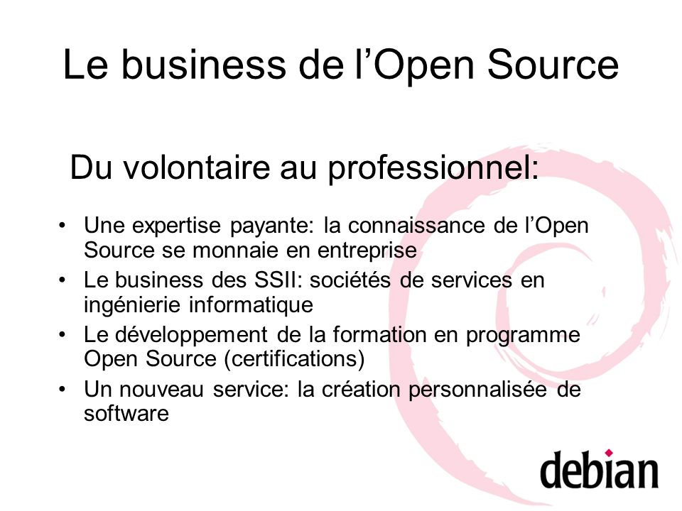 Le business de l’Open Source