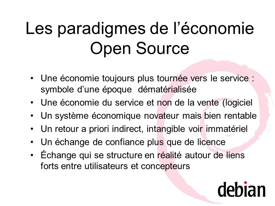 Les paradigmes de l’économie Open Source