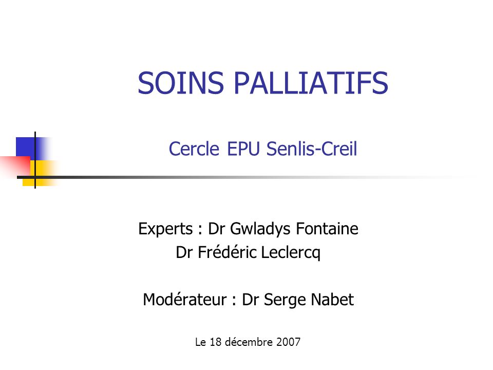 SOINS PALLIATIFS Cercle EPU Senlis-Creil