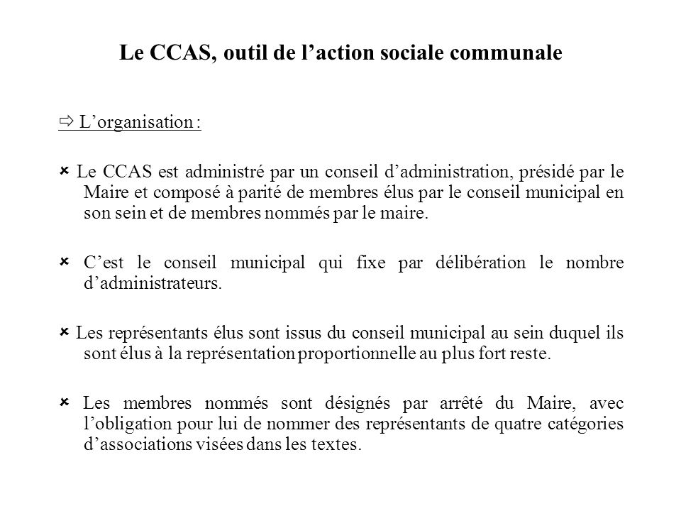 Le CCAS, outil de l’action sociale communale