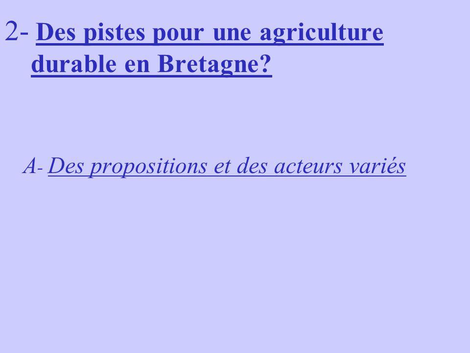 2- Des pistes pour une agriculture durable en Bretagne