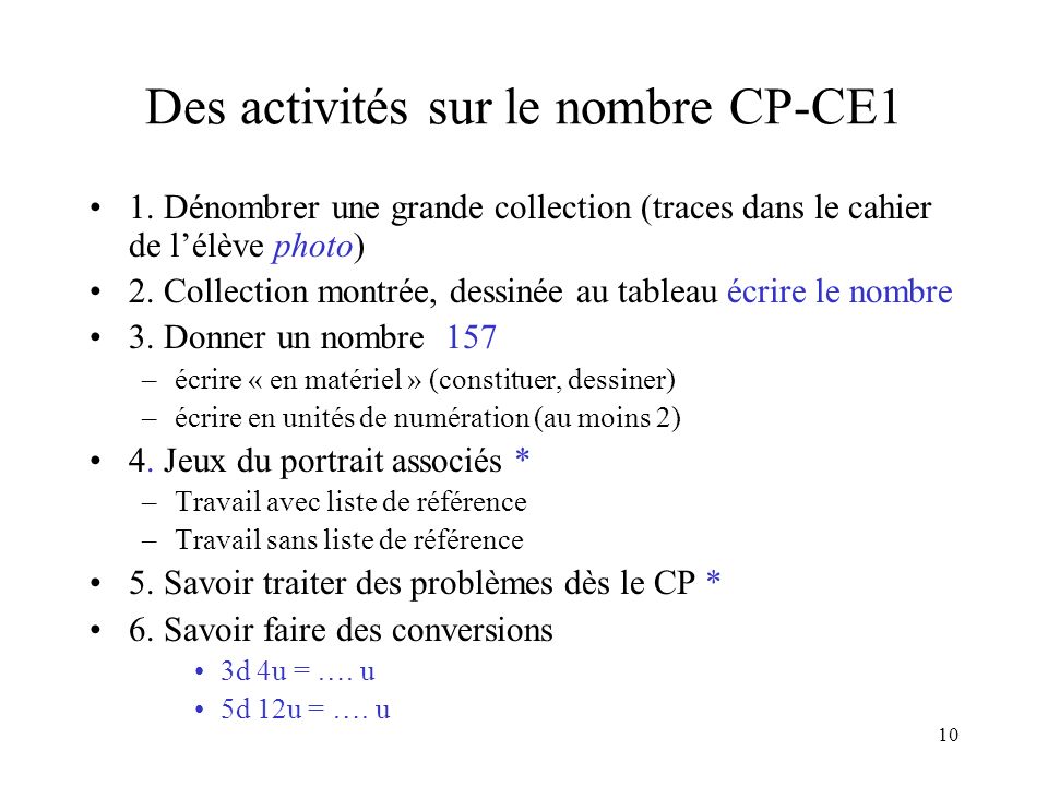 Des activités sur le nombre CP-CE1