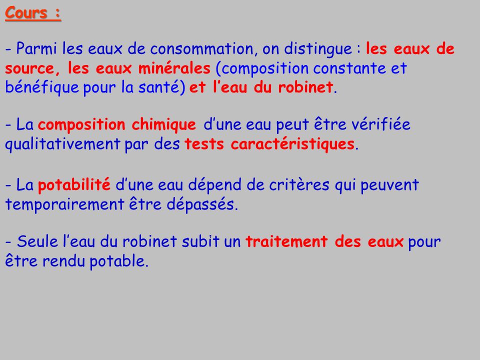 Cours :