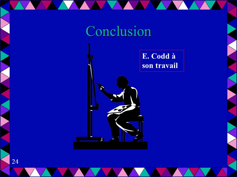 Conclusion E. Codd à son travail