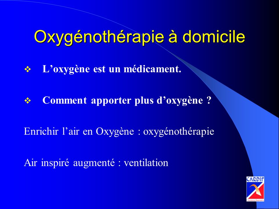 Oxygénothérapie à domicile