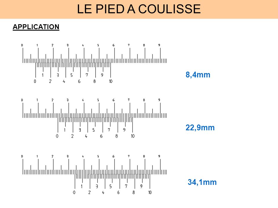 LE PIED A COULISSE APPLICATION 8,4mm 22,9mm 34,1mm