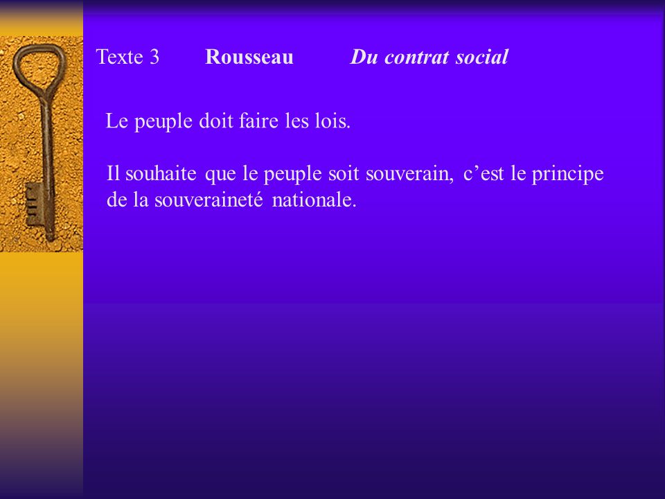 Texte 3 Rousseau Du contrat social