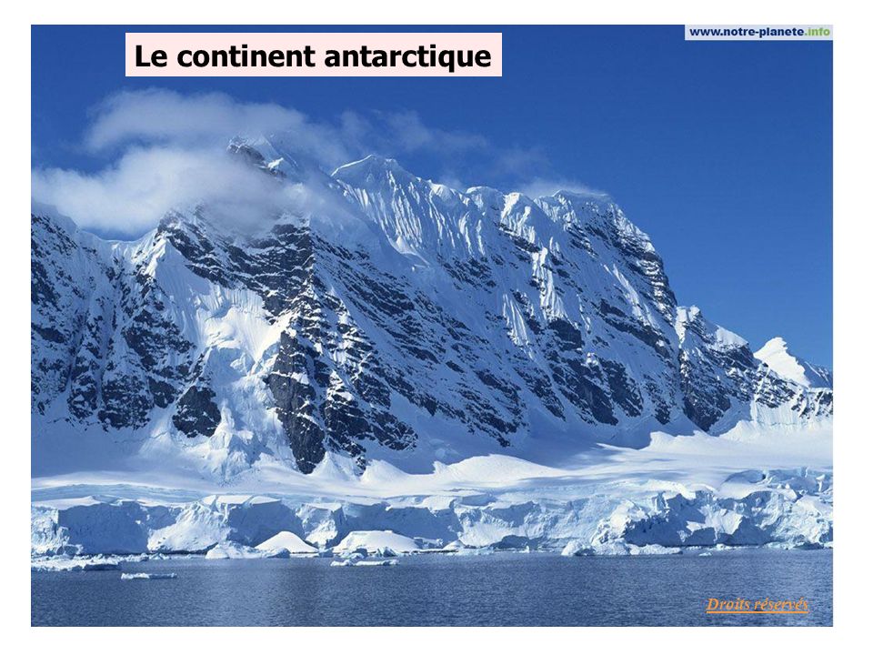 Le continent antarctique