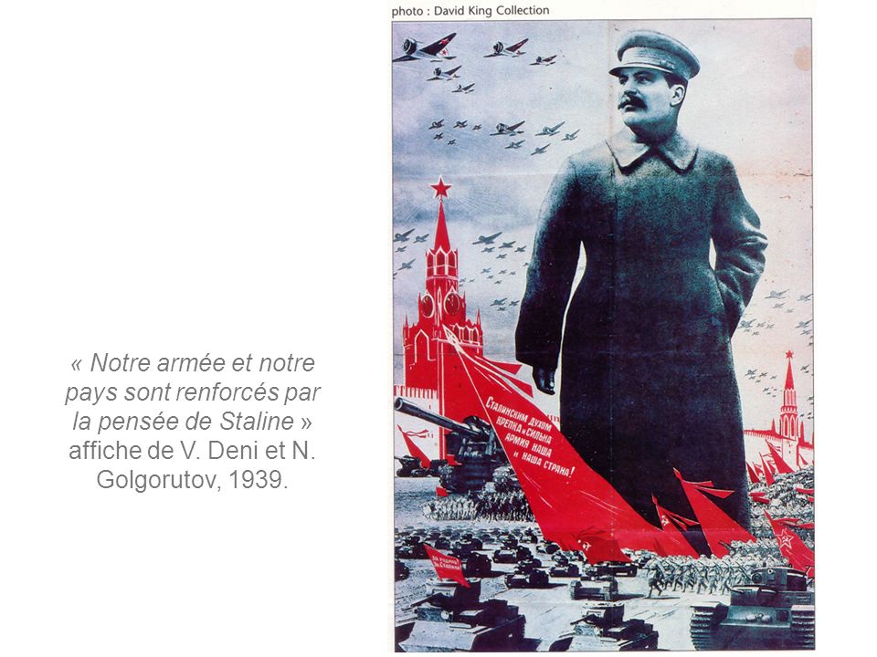 « Notre armée et notre pays sont renforcés par la pensée de Staline » affiche de V.