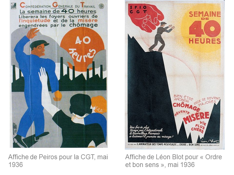 Affiche de Peiros pour la CGT, mai 1936