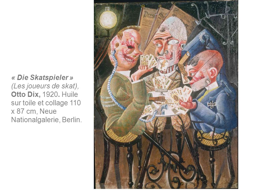« Die Skatspieler » (Les joueurs de skat), Otto Dix, 1920
