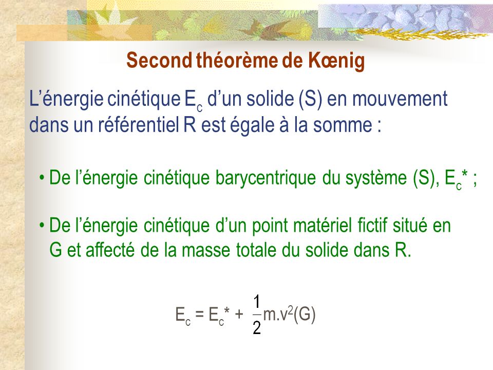 Second théorème de Kœnig