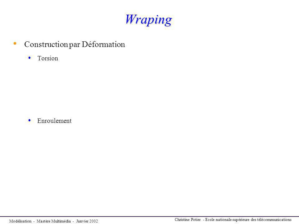 Wraping Construction par Déformation Torsion Enroulement