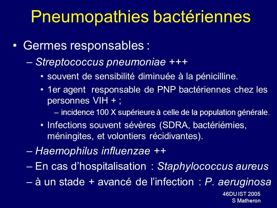 Pneumopathies bactériennes