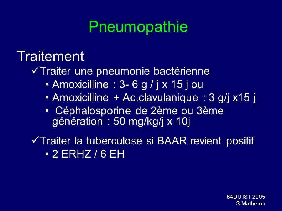 Pneumopathie Traitement Traiter une pneumonie bactérienne