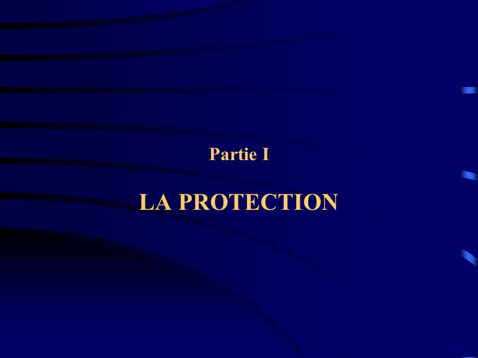 Partie I LA PROTECTION