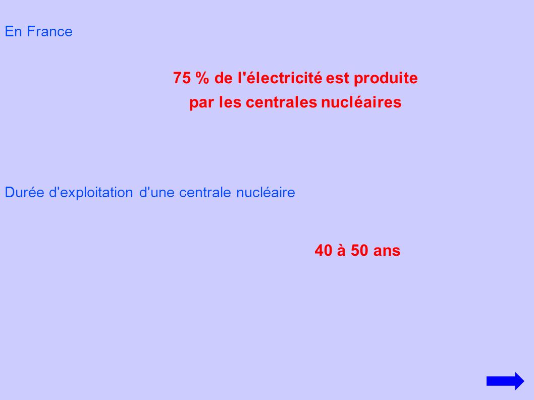 75 % de l électricité est produite par les centrales nucléaires