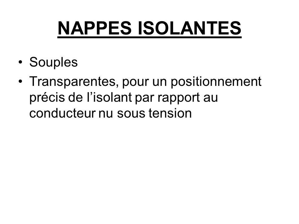 NAPPES ISOLANTES Souples