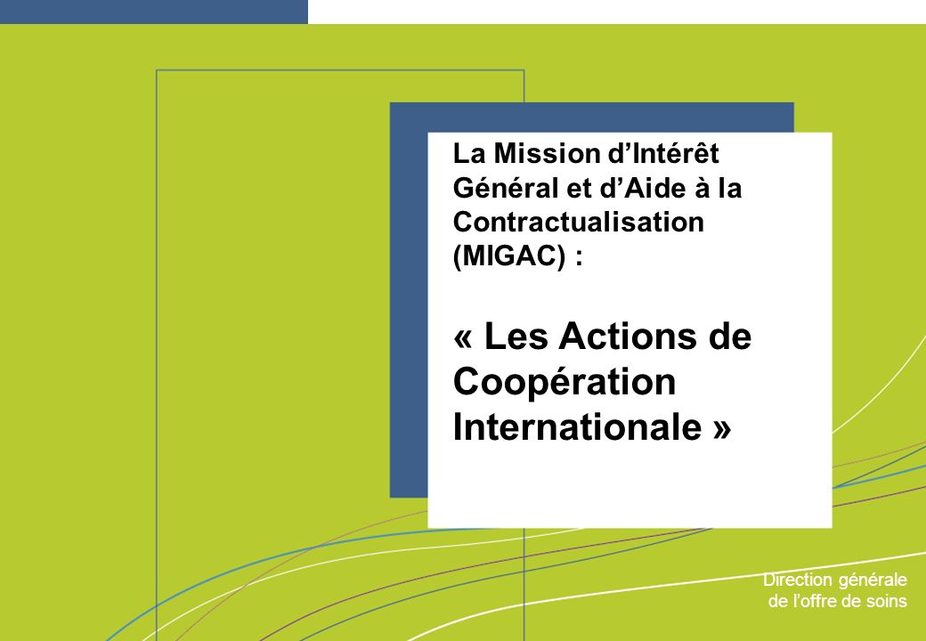 « Les Actions de Coopération Internationale »