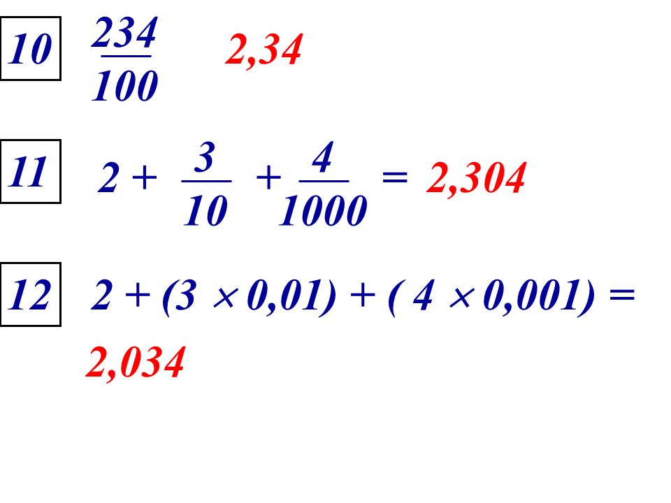 , = 11 2, (3  0,01) + ( 4  0,001) = 2,034