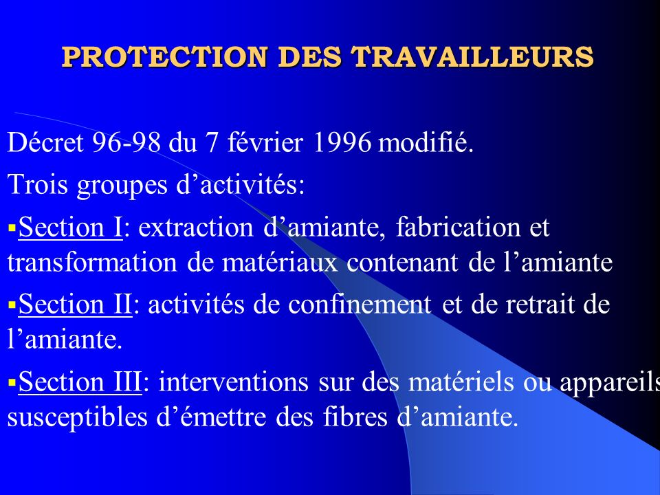 PROTECTION DES TRAVAILLEURS